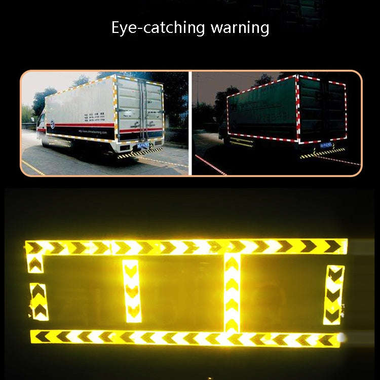 PVC Crystal Color Arrow Reflective Film Truck Honeycomb Guidelines Warning Tape Stickers 5cm x 25...