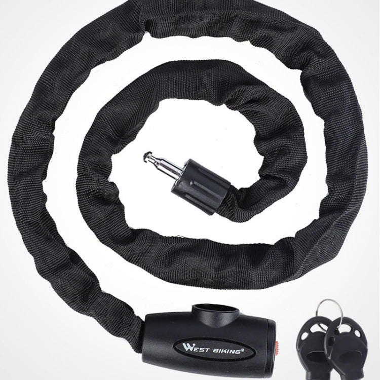 WEST BIKING 0705042 Bicycle Anti-Theft Key Lock Mountain Bike Motorcycle Chain Lock, Specificatio...