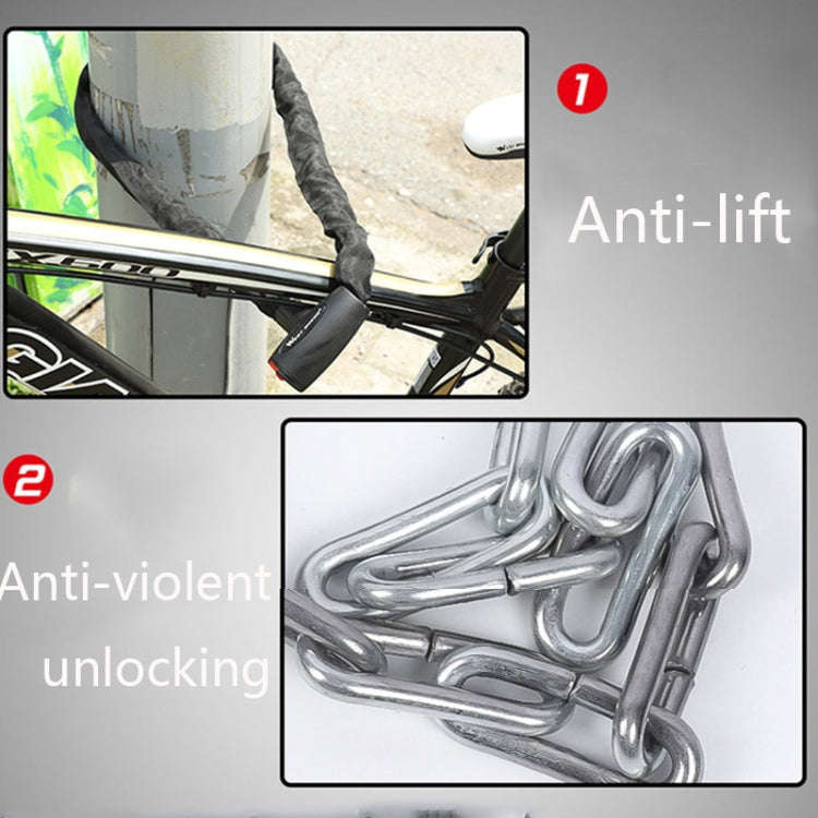 WEST BIKING 0705042 Bicycle Anti-Theft Key Lock Mountain Bike Motorcycle Chain Lock, Specificatio...