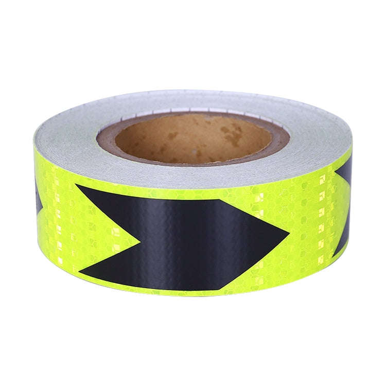 2 PCS Fluorescent Yellow Black Arrow Truck Sign Sticker Corridor Reflective Floor Stickers, Speci...