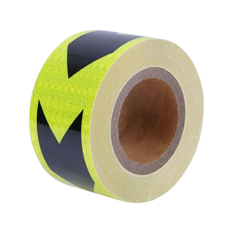 2 PCS Fluorescent Yellow Black Arrow Truck Sign Sticker Corridor Reflective Floor Stickers, Speci...