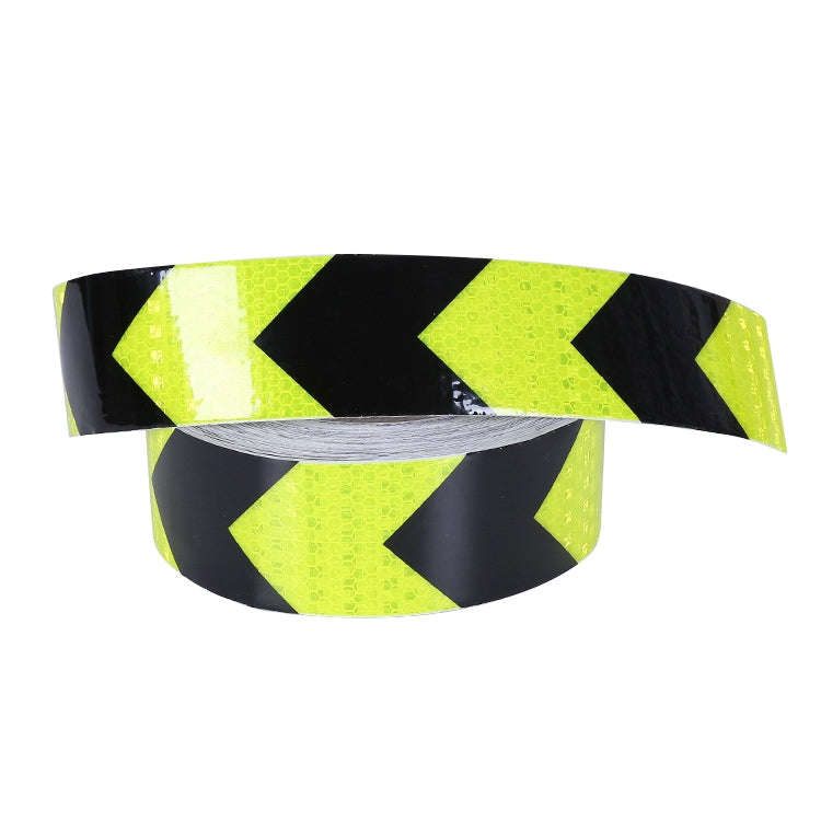 2 PCS Fluorescent Yellow Black Arrow Truck Sign Sticker Corridor Reflective Floor Stickers, Speci...