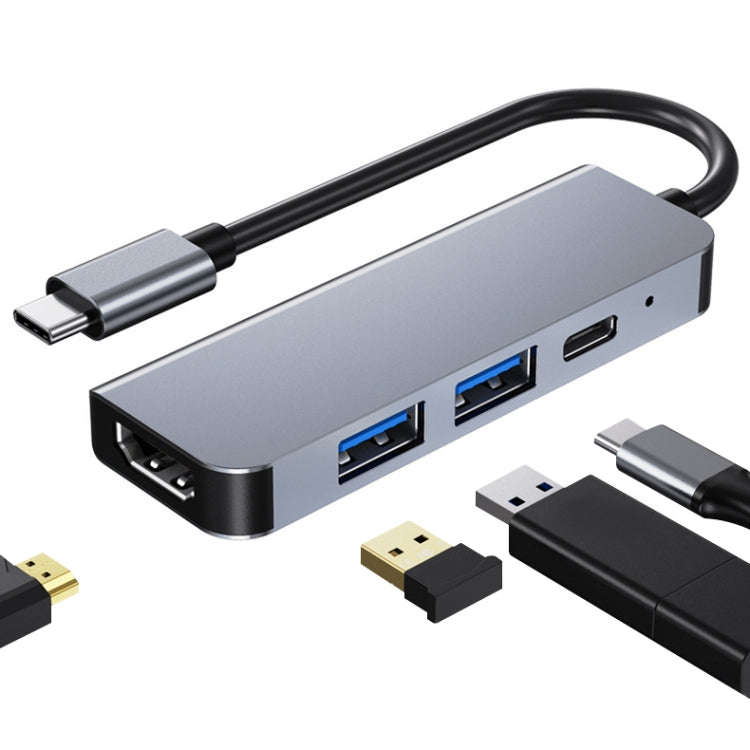 BYL-2011 4 In 1 USB-C / Type-C To 4K HDMI + USB 3.0 + USB 2.0 + PD USB-C / Type-C Charging Ports ...