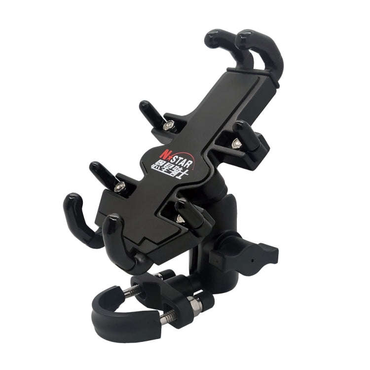 N-STAR NJN001 Motorcycle Bicycle Compatible Mobile Phone Bracket Aluminum Accessories Riding Equi...
