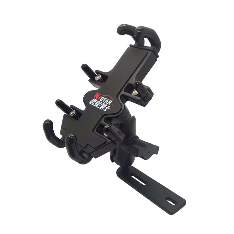 N-STAR NJN001 Motorcycle Bicycle Compatible Mobile Phone Bracket Aluminum Accessories Riding Equi...