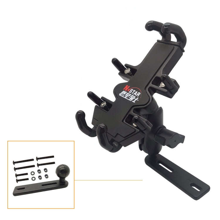 N-STAR NJN001 Motorcycle Bicycle Compatible Mobile Phone Bracket Aluminum Accessories Riding Equi...