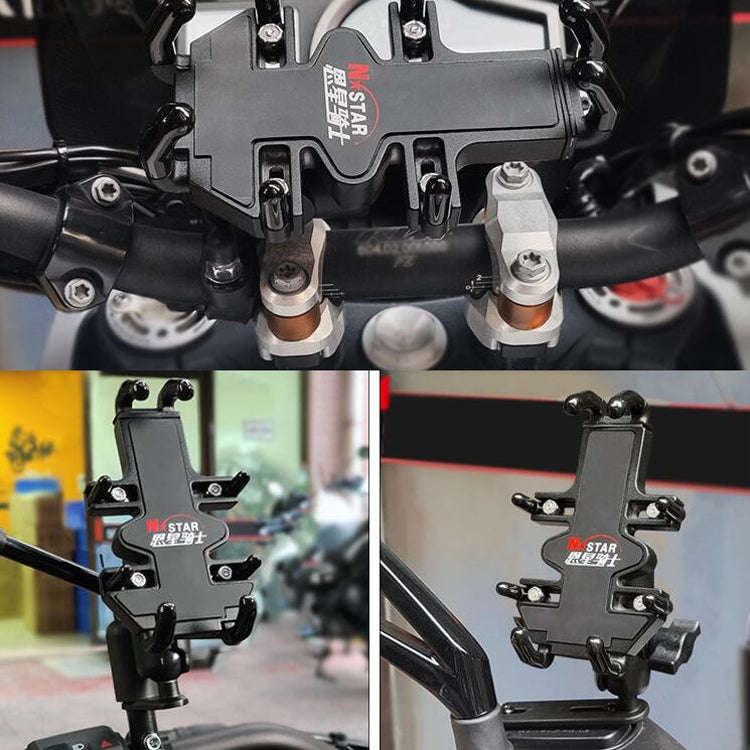 N-STAR NJN001 Motorcycle Bicycle Compatible Mobile Phone Bracket Aluminum Accessories Riding Equi...