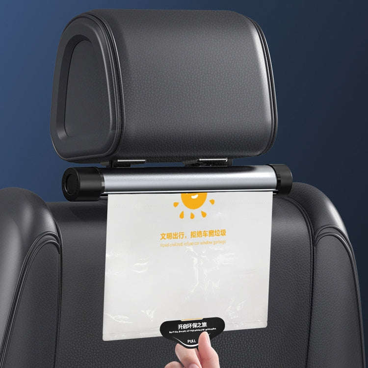 Car Storage Garbage Bag Bracket Car Mobile Phone Tablet Rear Pillow Holder(Piano Black)
