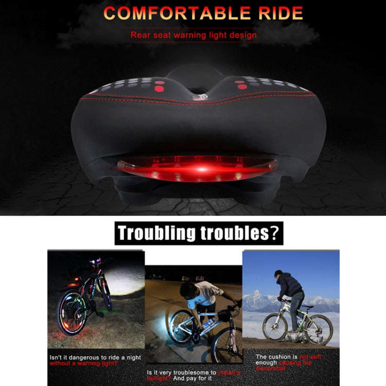 WEST BIKING YP0801083 Bicycle Taillight Thickened Soft And Comfortable Mountain Bike Seat Cushion...