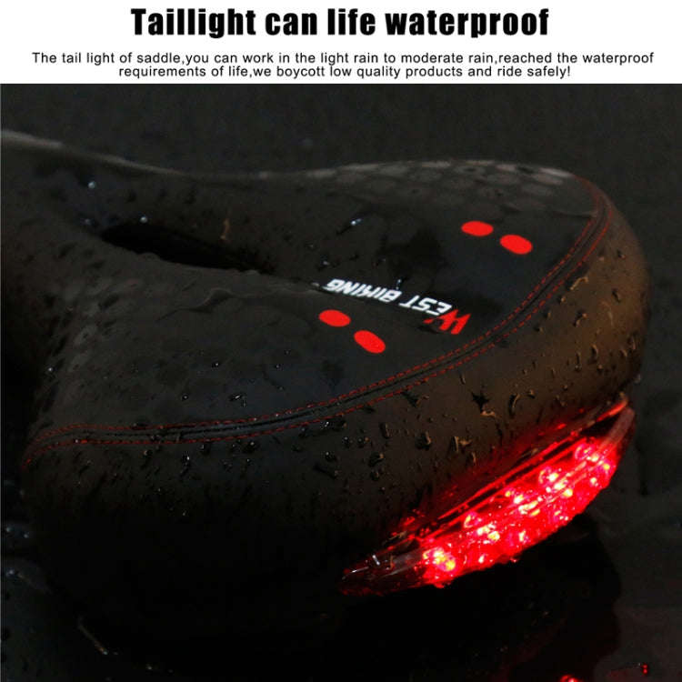 WEST BIKING YP0801083 Bicycle Taillight Thickened Soft And Comfortable Mountain Bike Seat Cushion...