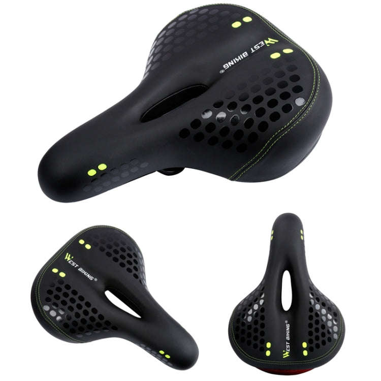 WEST BIKING YP0801083 Bicycle Taillight Thickened Soft And Comfortable Mountain Bike Seat Cushion...