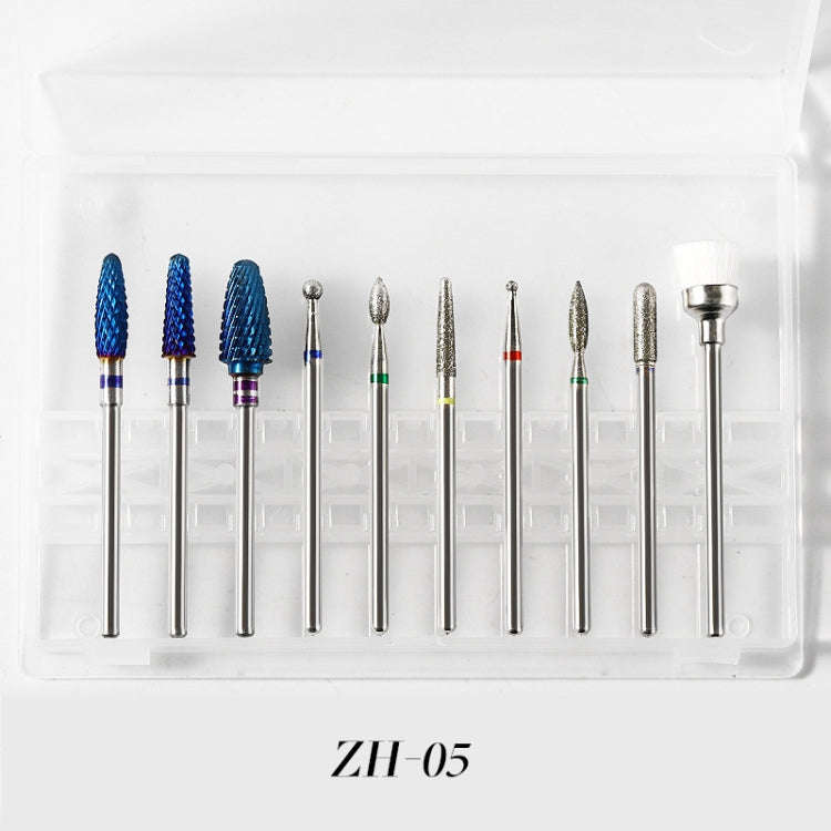 Tungsten Steel Alloy Nail Art Polished Head Set Grinding Machine Drain Brush Dead Polishing Tool,...