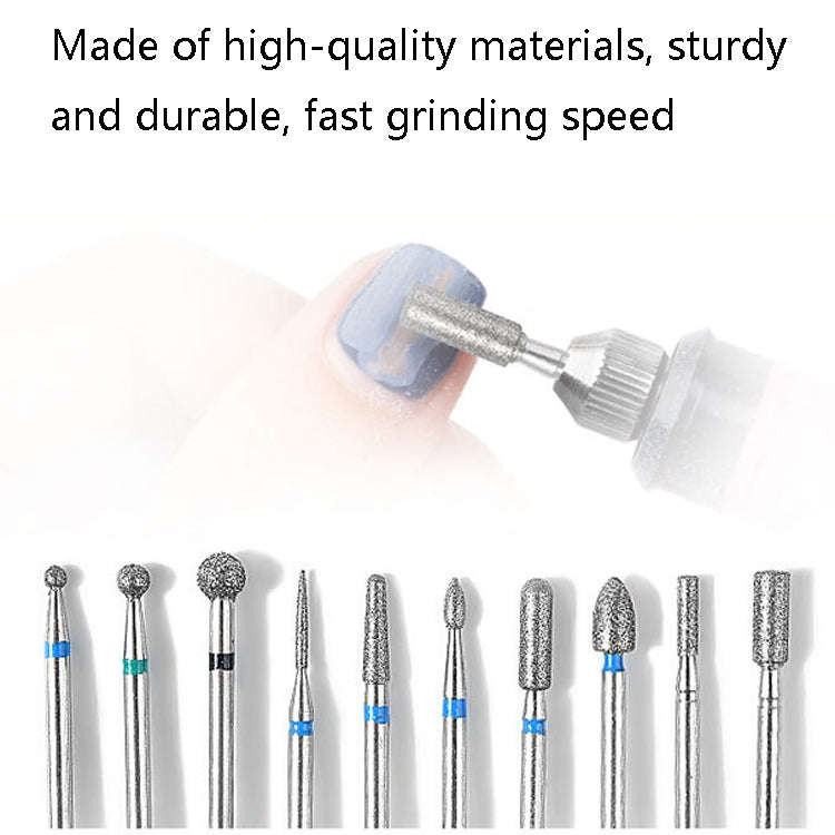 Tungsten Steel Alloy Nail Art Polished Head Set Grinding Machine Drain Brush Dead Polishing Tool,...