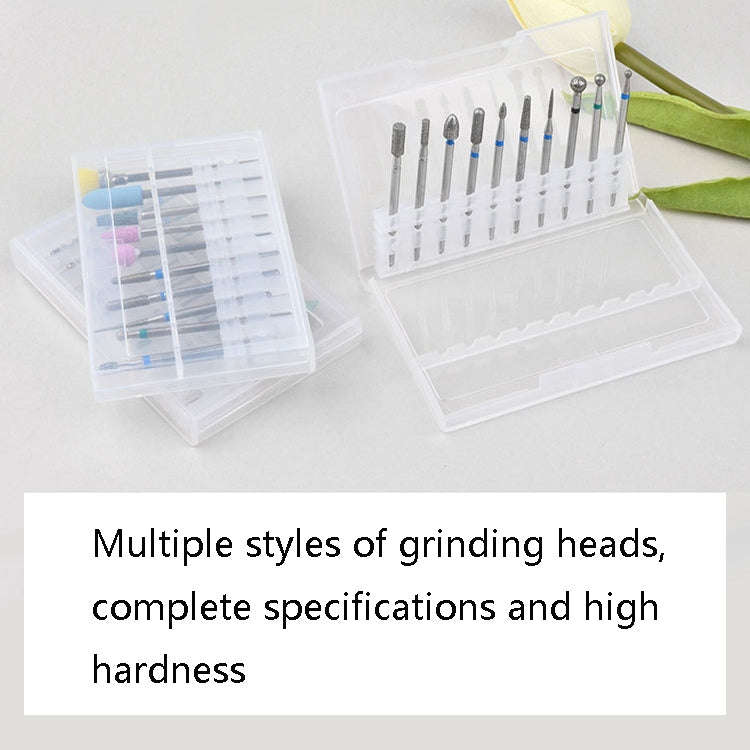 Tungsten Steel Alloy Nail Art Polished Head Set Grinding Machine Drain Brush Dead Polishing Tool,...