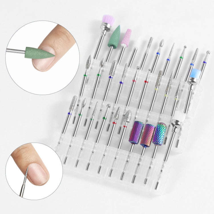 Tungsten Steel Alloy Nail Art Polished Head Set Grinding Machine Drain Brush Dead Polishing Tool,...