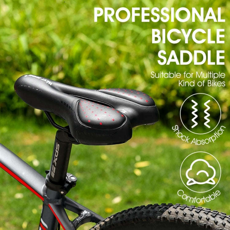 WEST BIKING YP0801086 Silicone Thickened Soft And Comfortable Bicycle Seat(Black Red)