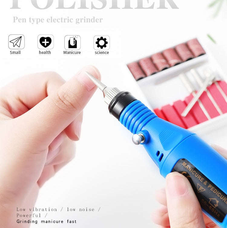 Mini Electrical Nail Grinding Machine USB Portable Electrical Grinder Set(USB Green)