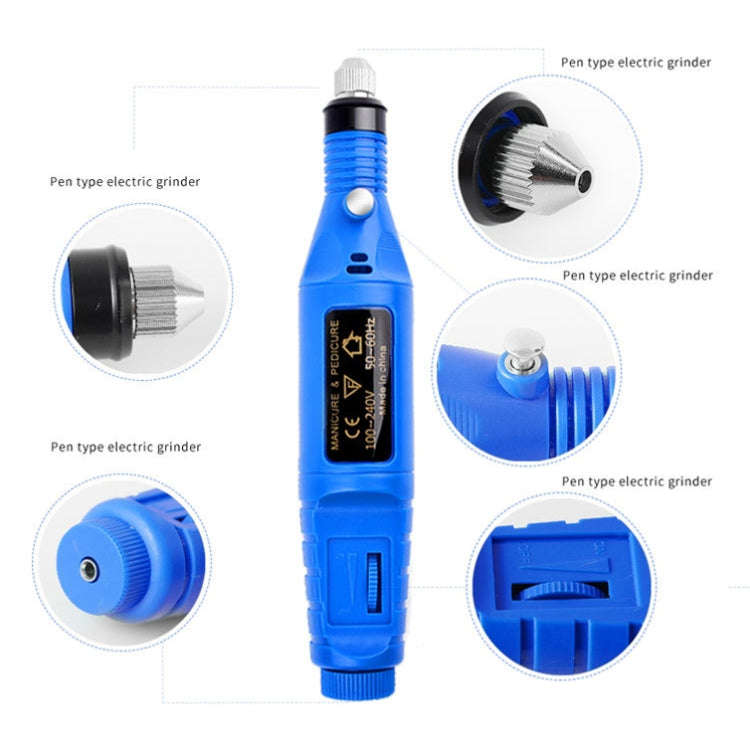 Mini Electrical Nail Grinding Machine USB Portable Electrical Grinder Set(USB Green)