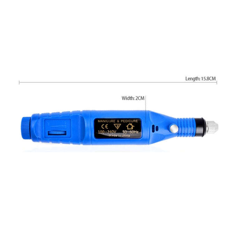 Mini Electrical Nail Grinding Machine USB Portable Electrical Grinder Set(USB Blue)