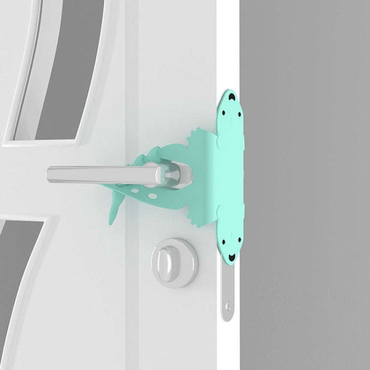 Cartoon Bear Bedroom Door Mute Lock Closed Door Anti-collision Protection Cushion(Green)