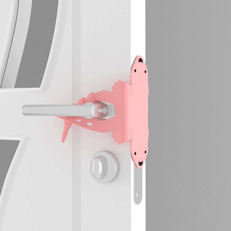 Cartoon Bear Bedroom Door Mute Lock Closed Door Anti-collision Protection Cushion(Pink)