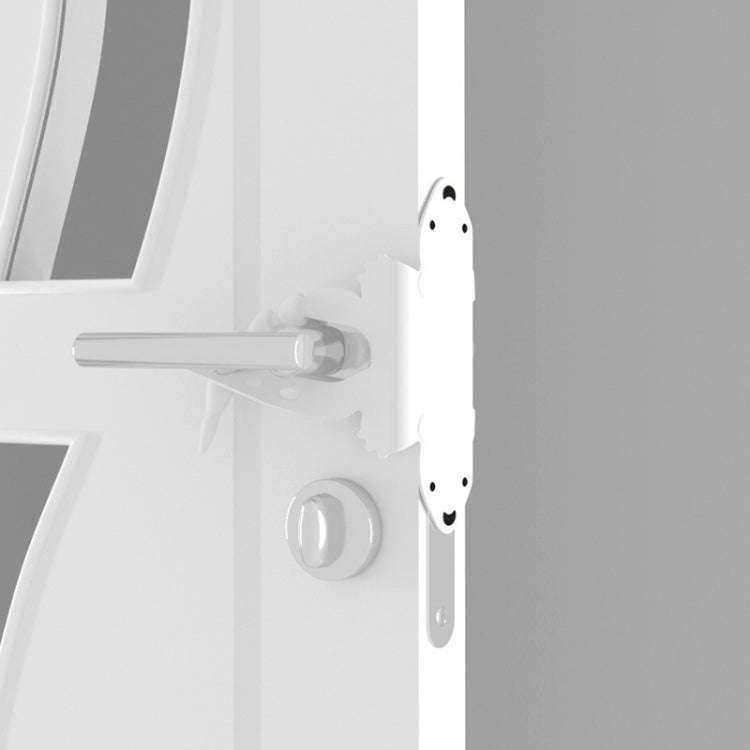 Cartoon Bear Bedroom Door Mute Lock Closed Door Anti-collision Protection Cushion(White)