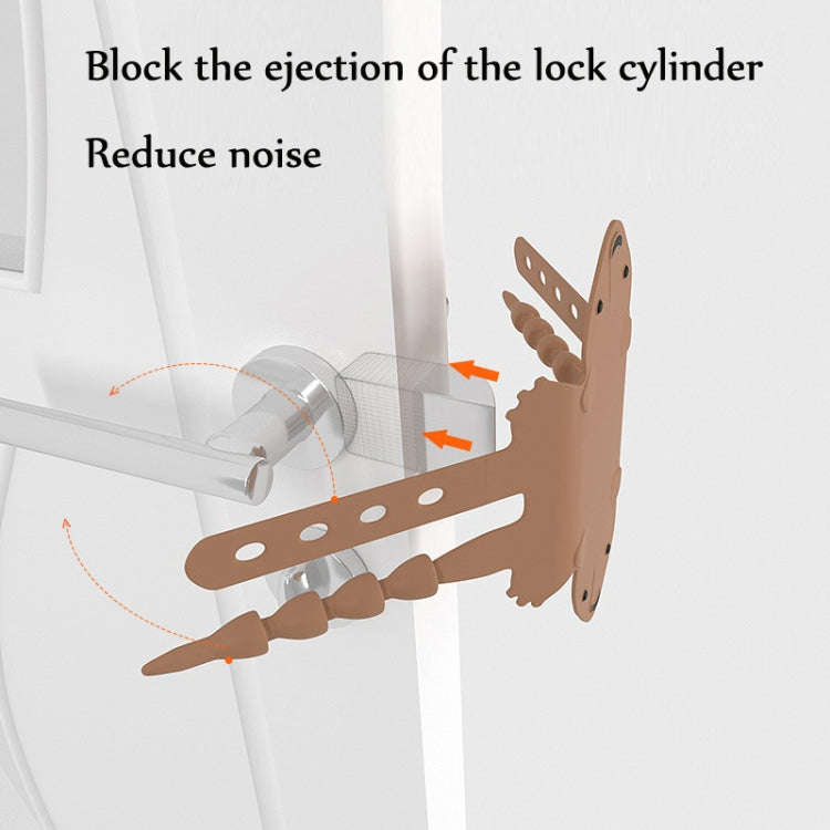 Cartoon Bear Bedroom Door Mute Lock Closed Door Anti-collision Protection Cushion(Pink)
