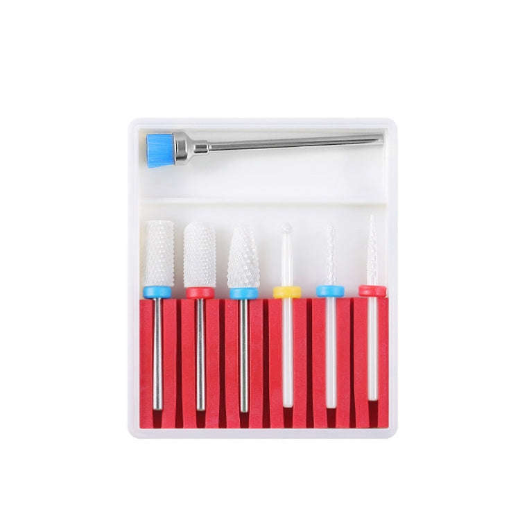 Nail Art Ceramic Tungsten Steel Alloy Grinding Heads Set Grinder Polishing Tool, Color Classifica...