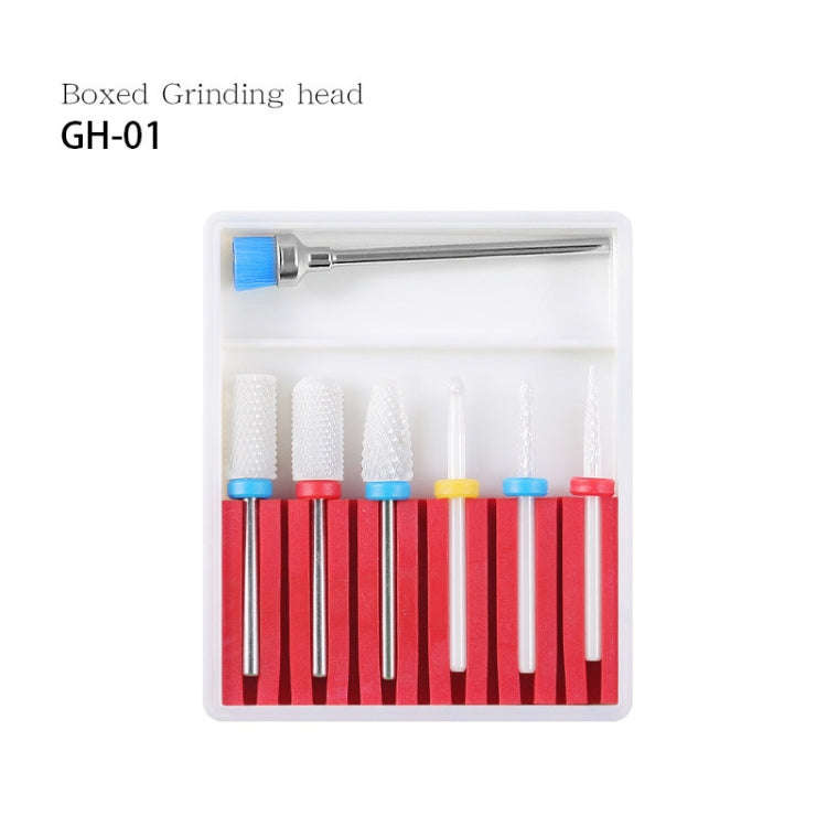 Nail Art Ceramic Tungsten Steel Alloy Grinding Heads Set Grinder Polishing Tool, Color Classifica...