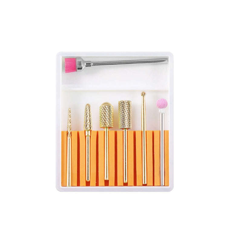 Nail Art Ceramic Tungsten Steel Alloy Grinding Heads Set Grinder Polishing Tool, Color Classifica...