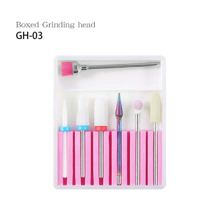 Nail Art Ceramic Tungsten Steel Alloy Grinding Heads Set Grinder Polishing Tool, Color Classifica...