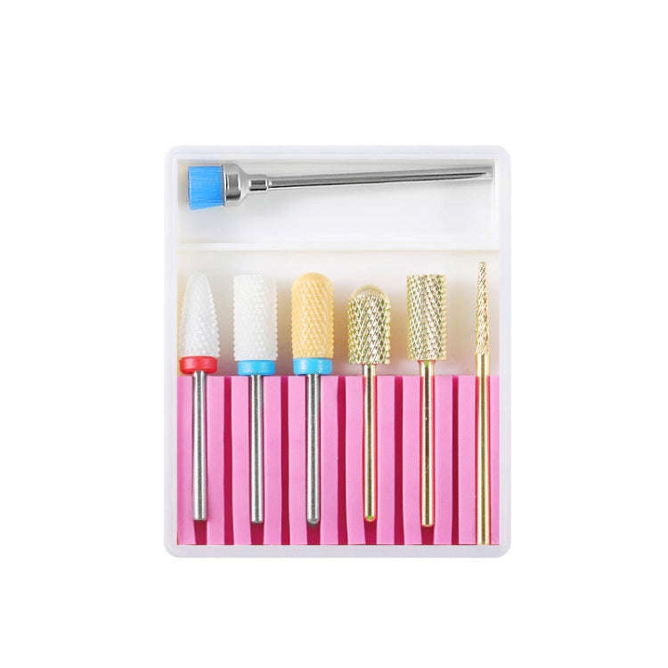 Nail Art Ceramic Tungsten Steel Alloy Grinding Heads Set Grinder Polishing Tool, Color Classifica...