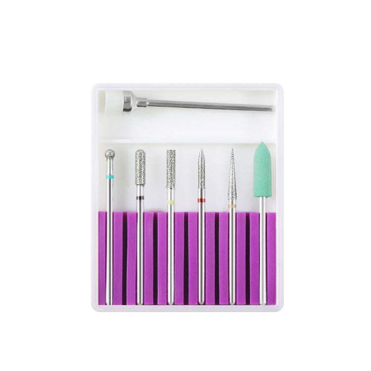 Nail Art Ceramic Tungsten Steel Alloy Grinding Heads Set Grinder Polishing Tool, Color Classifica...