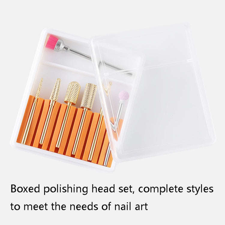 Nail Art Ceramic Tungsten Steel Alloy Grinding Heads Set Grinder Polishing Tool, Color Classifica...