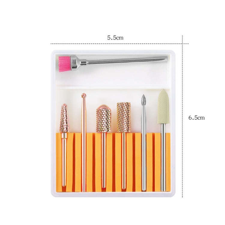 Nail Art Ceramic Tungsten Steel Alloy Grinding Heads Set Grinder Polishing Tool, Color Classifica...