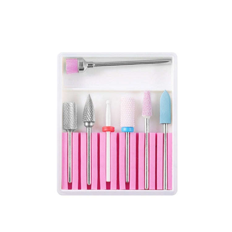 Nail Art Ceramic Tungsten Steel Alloy Grinding Heads Set Grinder Polishing Tool, Color Classifica...