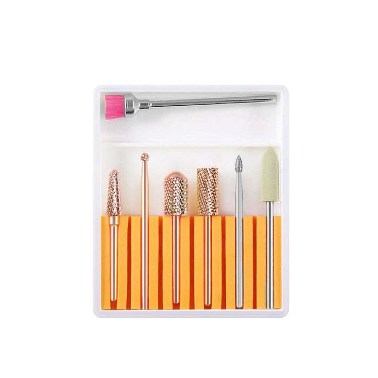 Nail Art Ceramic Tungsten Steel Alloy Grinding Heads Set Grinder Polishing Tool, Color Classifica...