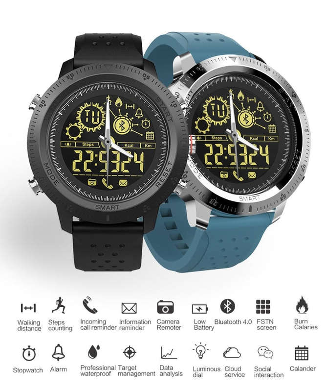 NX02 Sport Smartwatch IP67 Waterproof Support Tracker Calories Pedometer Smartwatch Stopwatch Cal...