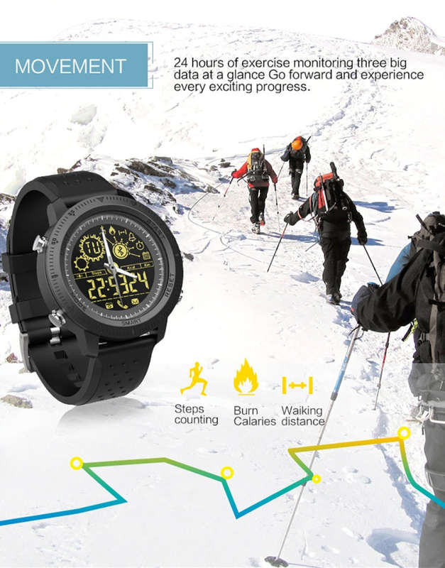 NX02 Sport Smartwatch IP67 Waterproof Support Tracker Calories Pedometer Smartwatch Stopwatch Cal...