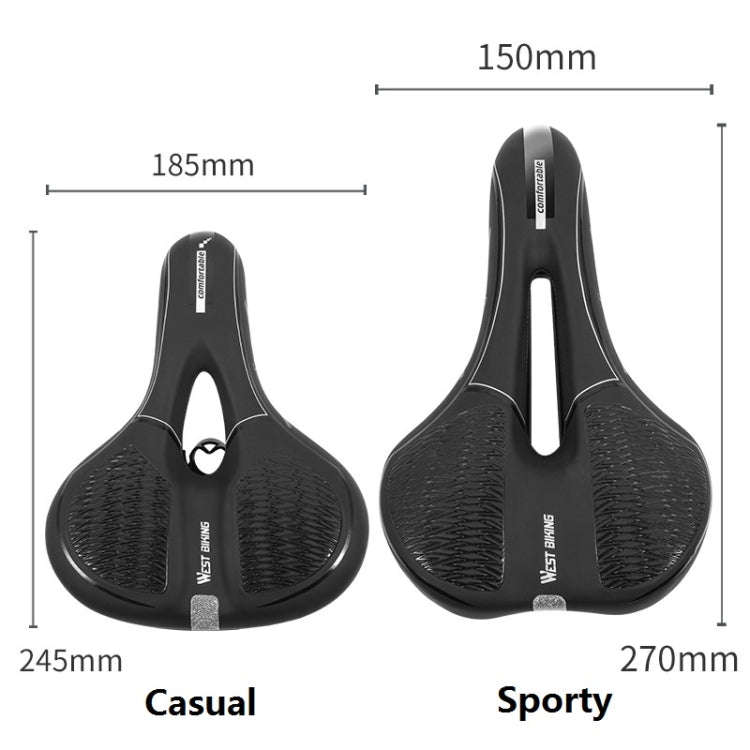 WESTBIKING Mountain Road  Bike Reflective Seat Cushion Soft Comfortable Seat Equipment Accessorie...
