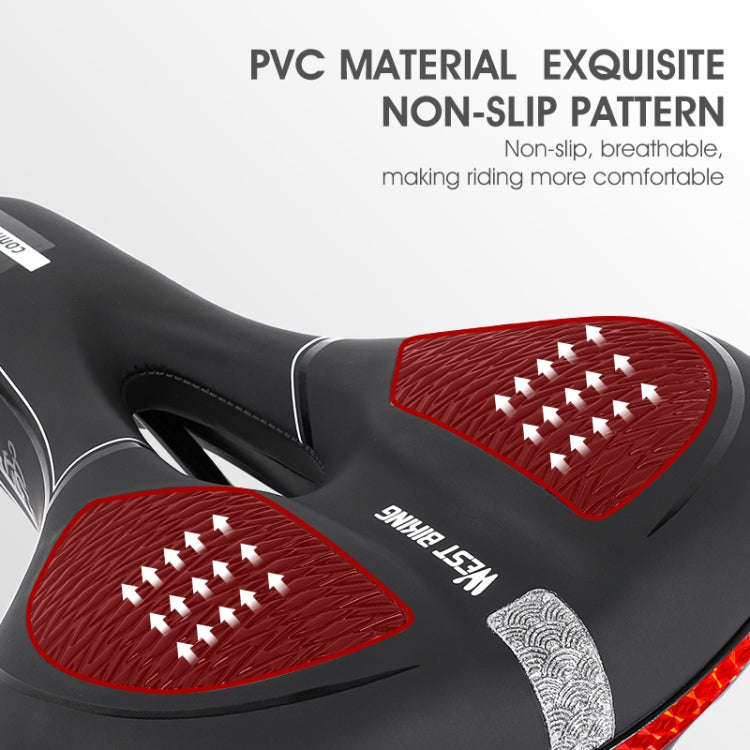 WESTBIKING Mountain Road  Bike Reflective Seat Cushion Soft Comfortable Seat Equipment Accessorie...
