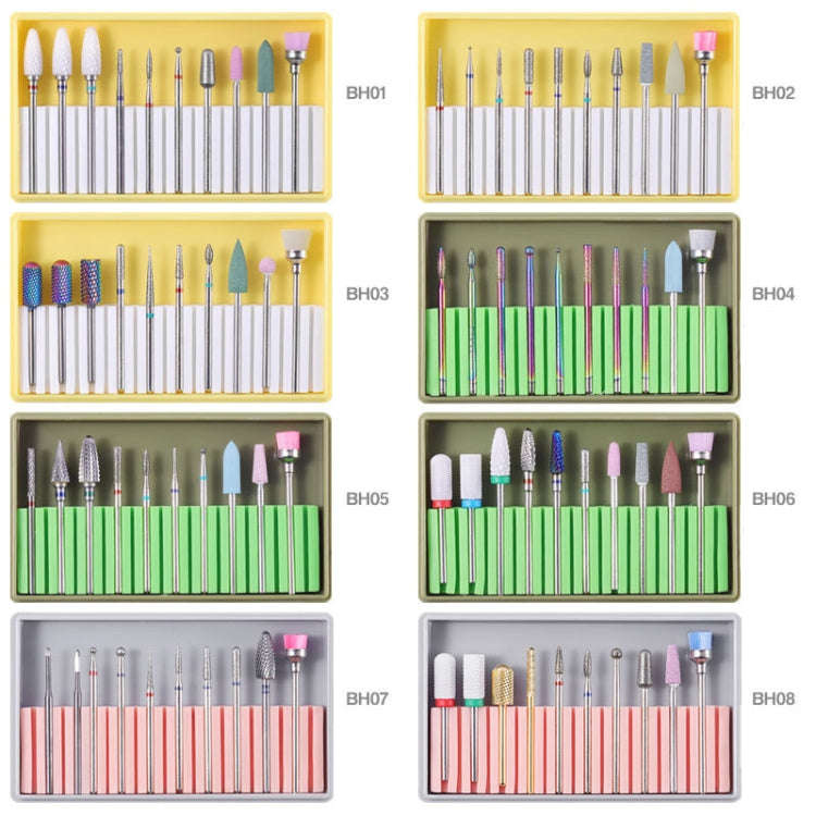 Nail Alloy Tungsten Steel Ceramic Grinding Machine Accessories Nail Grinding Heads Set Polishing ...