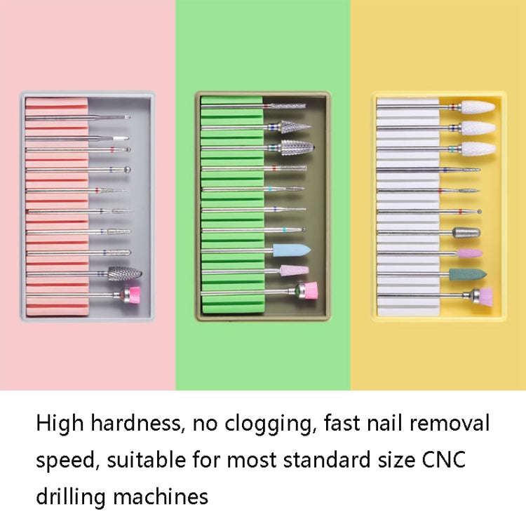Nail Alloy Tungsten Steel Ceramic Grinding Machine Accessories Nail Grinding Heads Set Polishing ...
