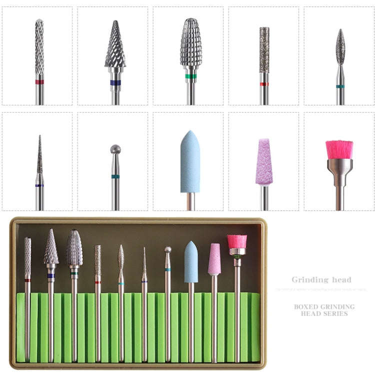 Nail Alloy Tungsten Steel Ceramic Grinding Machine Accessories Nail Grinding Heads Set Polishing ...