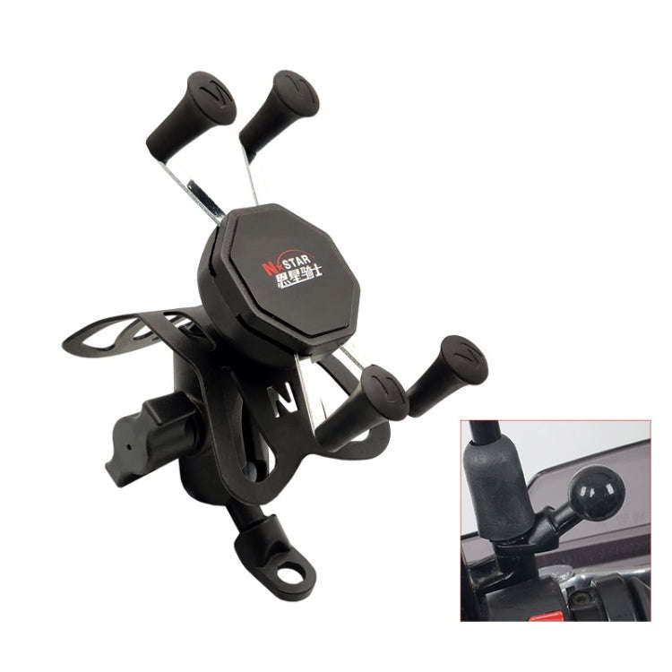 N-STAR N002 Motorcycle Bicycle Mobile Phone Bracket Riding Equipment(Large Tilted Head)
