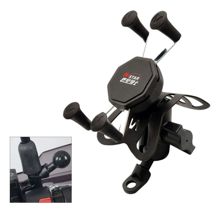 N-STAR N002 Motorcycle Bicycle Mobile Phone Bracket Riding Equipment(Small Tilted Head)