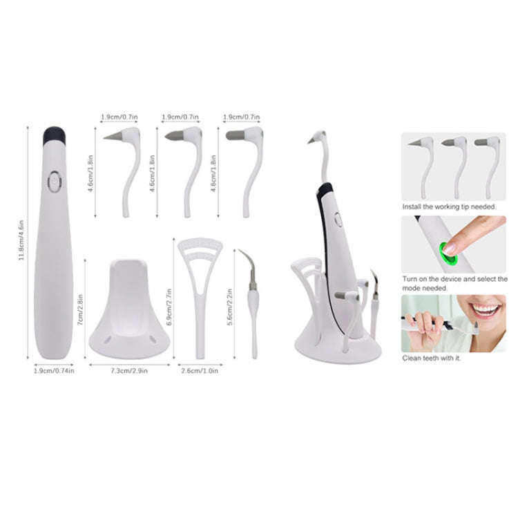 2319-S-51 Household Sonic Scaler Portable Dental Care Tool Dental Cleaning Instrument, Colour: White