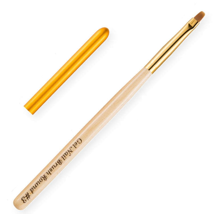 Nail Art Pen Nail Round Head Phototherapy Pen Painted Pen Brush Beauty Brush(Number 3)