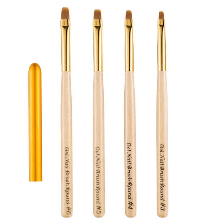 Nail Art Pen Nail Round Head Phototherapy Pen Painted Pen Brush Beauty Brush(Number 3)