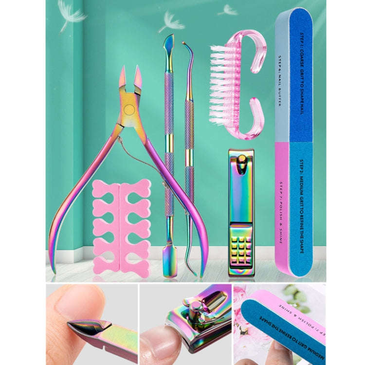 7 in 1 Nail Tools Color Titanium Nail Care Tools(Color Titanium Nude)